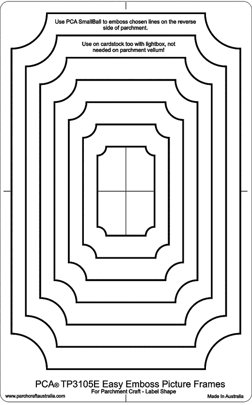 PCA EMBOSSING Parchment Templates